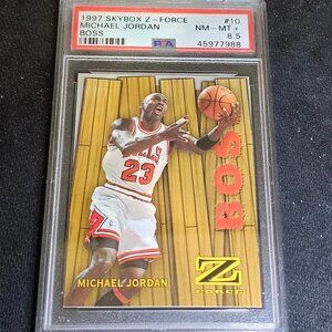 Skybox Z-Force BOSS 1997 Michael Jordan PSA 8.5 MJ Chicago rare PSA pop 18 !!!!